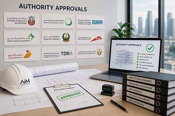Authority approvals by a Civil Contracting Company in Dubai